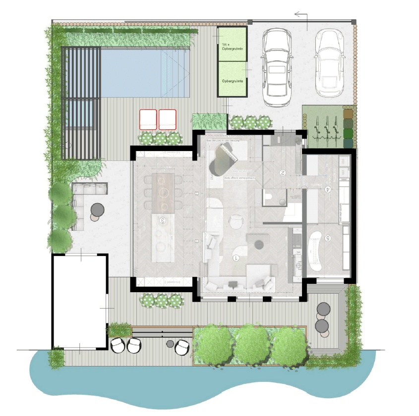 Stadstuin aan het water - waterkant en overzicht
