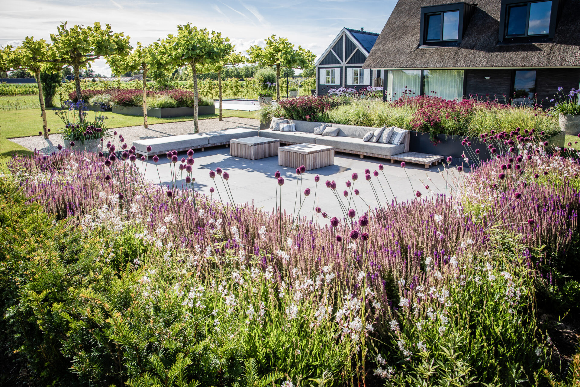 Ruimte indeling landelijke tuin veluwe
